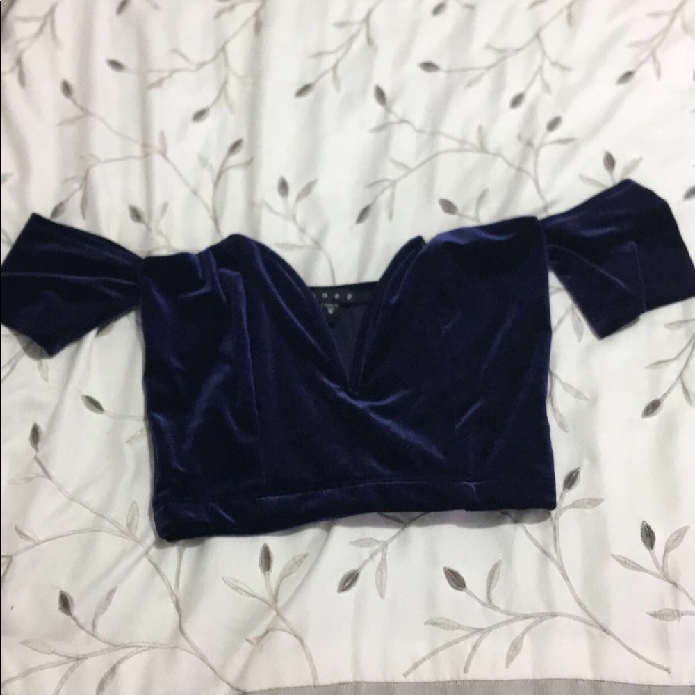 Velvet crop top